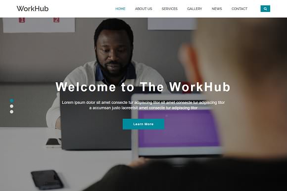 WorkHub – 商业HTML5模板-蟹程序