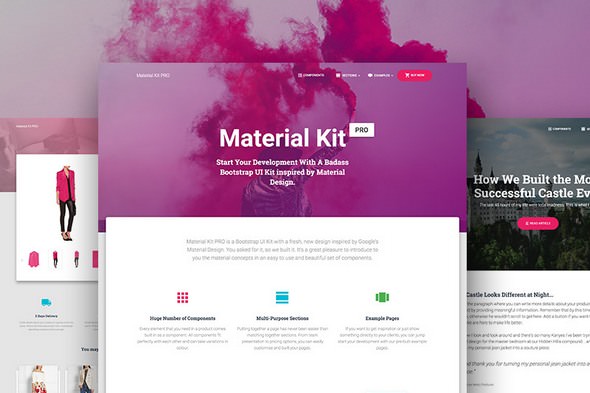 Material Kit PRO v1.2.1 – 高级Bootstrap UI Kit 模板-蟹程序