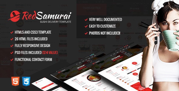 Red Samurai – 响应式HTML5+CSS3网站模板-蟹程序