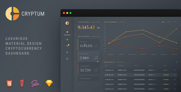 Cryptum – 区块链加密货币管理面板 – v1.0.1-蟹程序