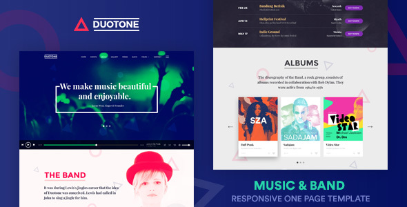 Duotone v1.1 – 音乐/乐队HTML模板-蟹程序