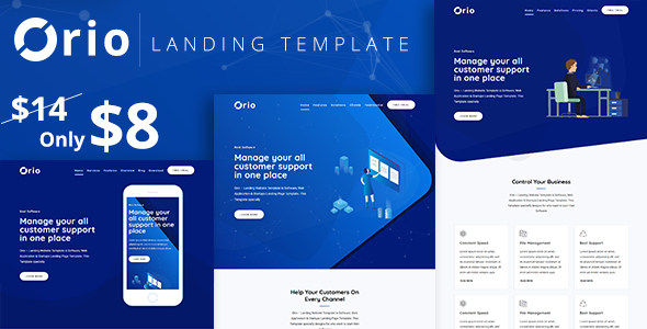 Orio – 着陆页HTML5模板-蟹程序