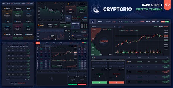 Cryptorio –  加密货币交易管理面板HTML模板-蟹程序