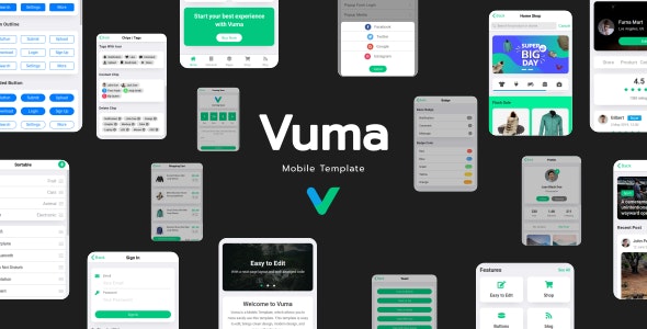 VUMA – 移动设备手机网站HTML5模板-蟹程序