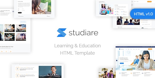 Studiare – 大学课程在线课程教育网站HTML5模板-蟹程序