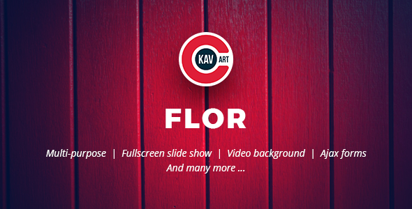 Flor – 响应式多用途网站HTML5模板-蟹程序