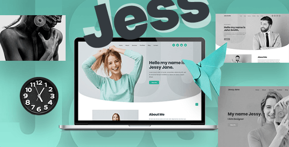 Jess – Bootstrap 4 响应式专业个人作品展示HTML5模板-蟹程序