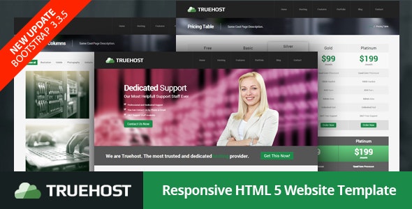 Truehost – 响应式虚拟主机运营商HTML5网站模板 – v11.0-蟹程序