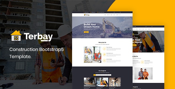 Terbay – Bootstrap5响应式建筑装修工程HTML5网站模板-蟹程序