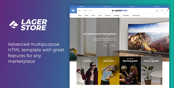 Lager – eCommerce 电子商务网上商店HTML模板-蟹程序
