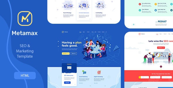 MetaMax – SEO优化市场营销HTML模板-蟹程序