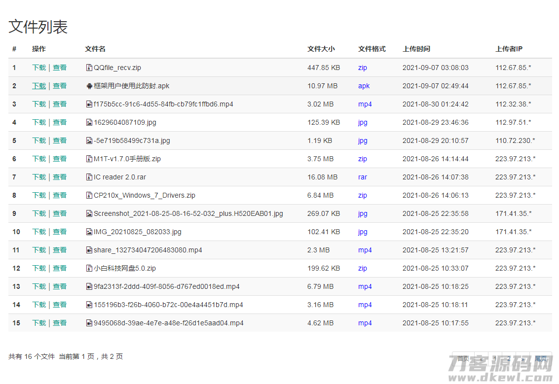 2021-09-10小白共享网盘系统源码V5.0-蟹程序