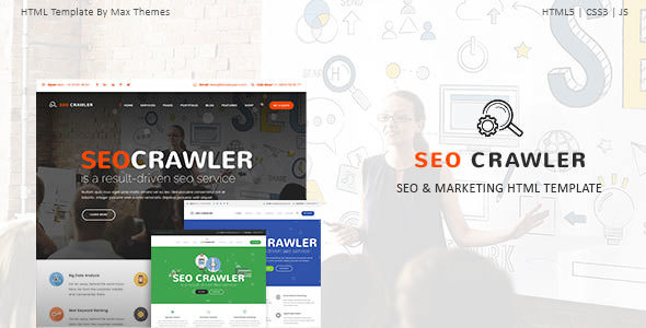 SEO Crawler – SEO数字营销HTML模板-蟹程序