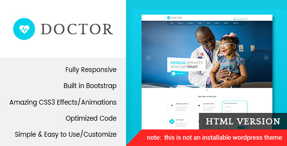 Doctor – 医疗健康HTML5模板-蟹程序