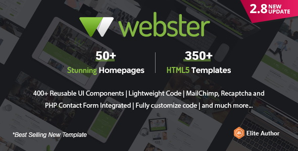 Webster – 响应式多用途HTML5企业网站模板 – v5.0.5-蟹程序