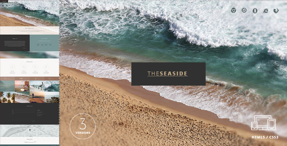 Seaside – 创意单页旅游酒店网站HTML模板-蟹程序