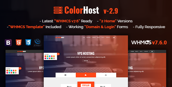 ColorHost – 响应式主机WHMCS模板 – v3.0-蟹程序