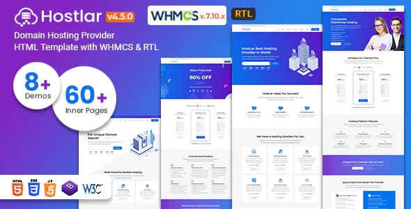 HOSTLAR – WHMCS主机域名运营商HTML模板 – v10.8.0-蟹程序